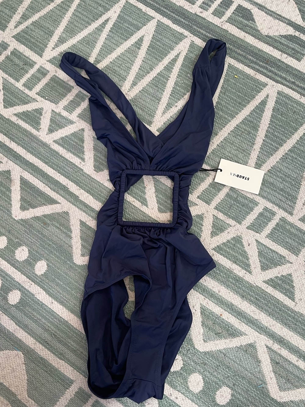 NWT Staud Liberty Navy One-Piece Swimsuit with Cutout Detail, M - Picture 7 of 10